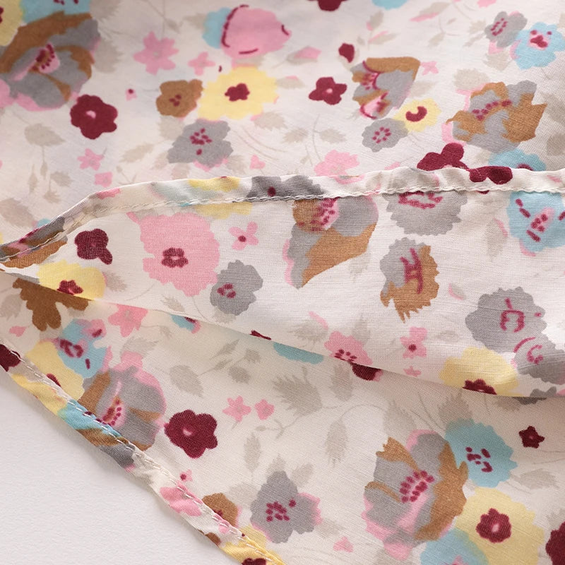 LABI BABY Girls Flower Top Elegant Shirt for Girls Toddler Summer Floral T-shirt Children Clothes Kid Colorful Festival Clothing