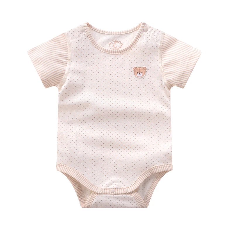 LABI BABY, peleles de algodón para bebés recién nacidos, ropa de verano para niños, monos de manga corta con cuello redondo, monos para bebés, ropa